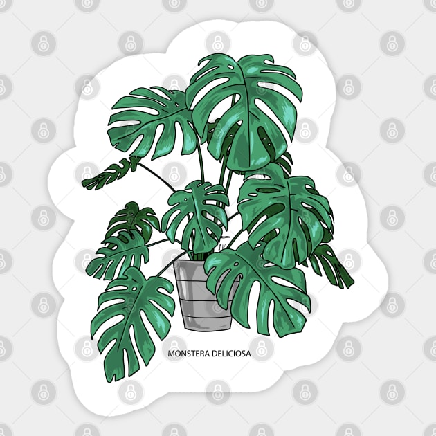 MONSTERA DELICIOSA Sticker by AMOS_STUDIO